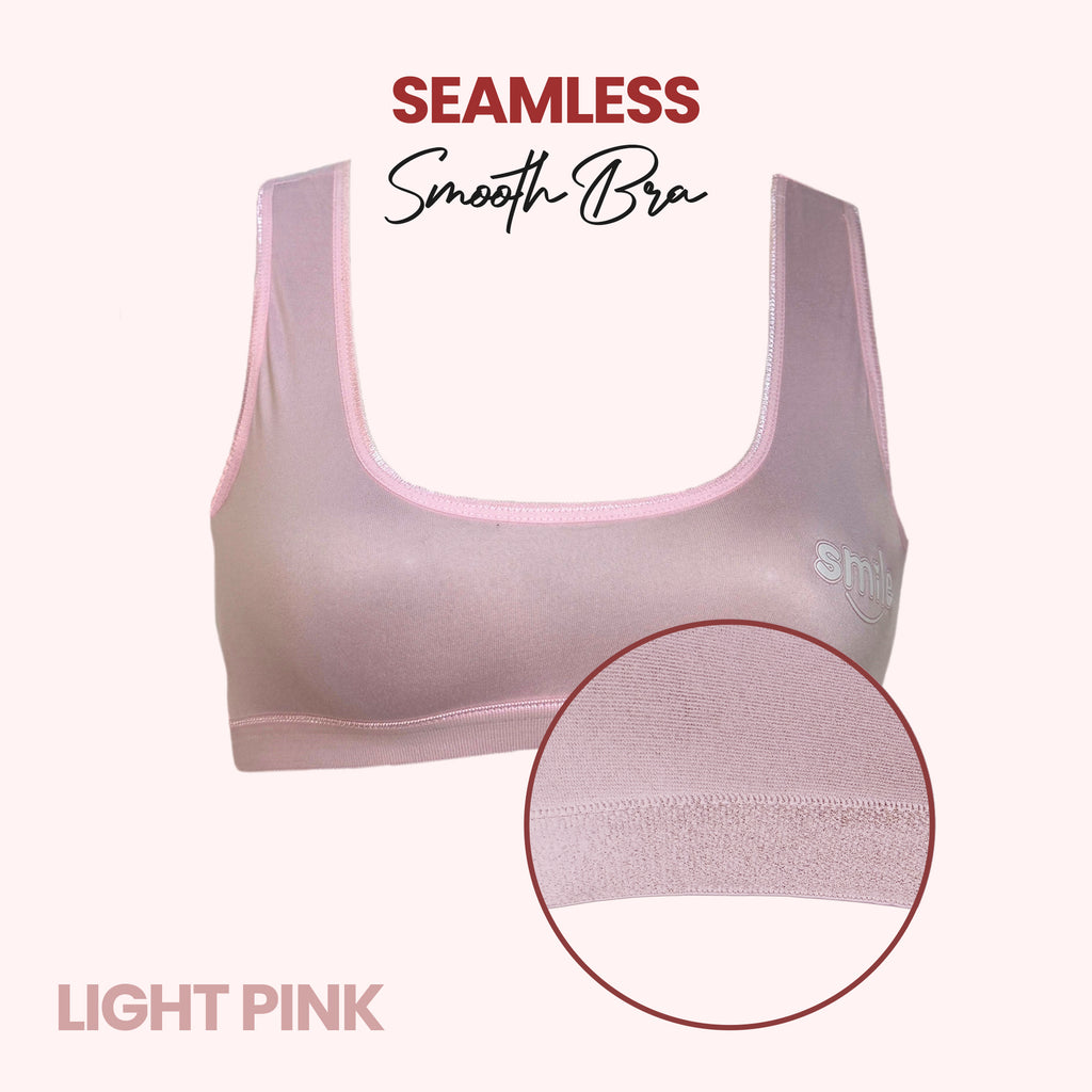 Seamless Smooth Bra - Soft Cotton, Full Coverage, and No-Slip Straps