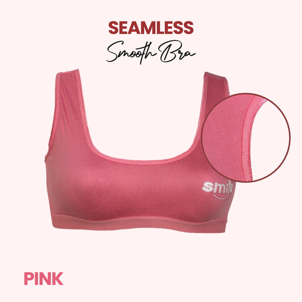 Seamless Smooth Bra - Soft Cotton, Full Coverage, and No-Slip Straps